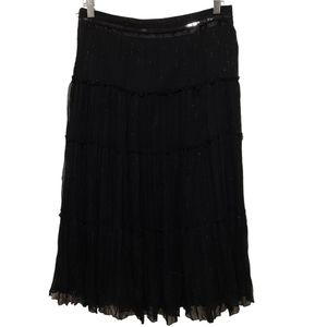 🌺H&M Black Tiered Skirt Size 8